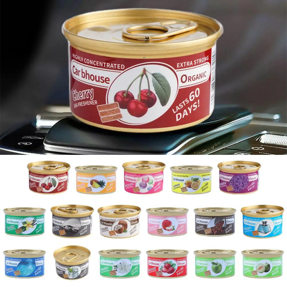 Car Air Freshener Bubble Gum Scent Organic Cans Odor Eliminator Essential Long-Lasting Strong Fragrance For Auto Home Cl