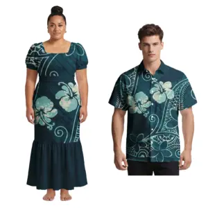 Boutique Lady Wear Custom Samoan Island Casual Life Clothes Hawaiian Holiday Dress Polynesian Women Tribal Design Mermai