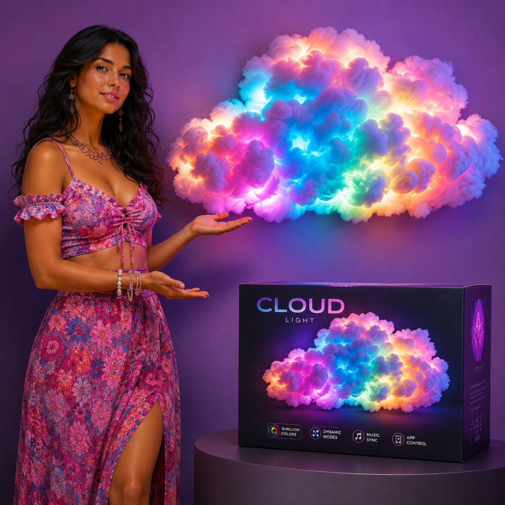 תאורת RGB פנטזיה ענן רעם חכמה תומכת בשינויי RGB סינכרוניים למוזיקה מתנ — סקירה, מחיר והמלצה