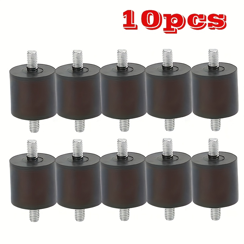 10 יחידות בולמי רעידות גומי M6/M8, בולמי זעזועים מסוג בורג, תושבות אנטי-רעידות עמידות לאביזרים של מדחס אוויר, משאבת מים,