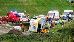 Five dead and dozens injured in coach crash in Swiss Alps