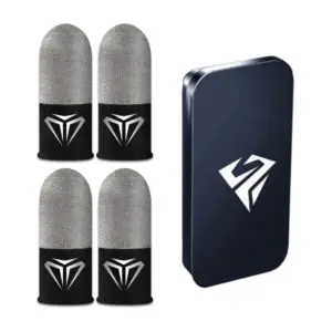 2 Pcs Mobile Game Fingertip Gloves Sweatproof Anti-slip Touch Screen Finger Sleeve Breathable Gaming Fingertip Cover For